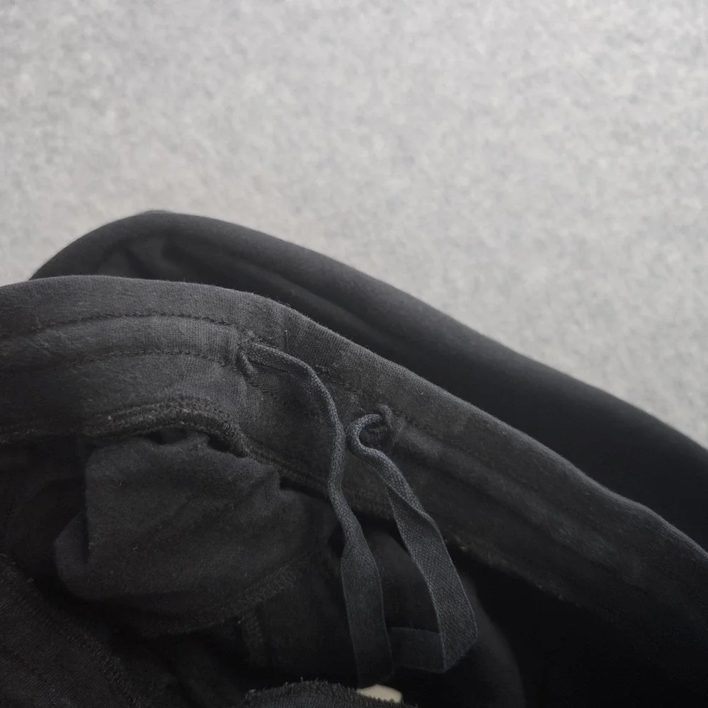 Alo Yoga Sweatpants Women's Xs Black Fleece Wide Leg Pintuck Cuffed Drawstring